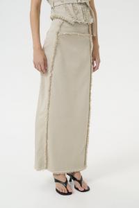 Юбка макси CATIA LONG SKIRT - Denim skirt Gestuz, бежевый