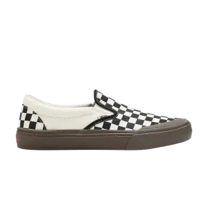 Шлепанцы Vans BMX Slip-On Checkerboard - Black Gum, белый