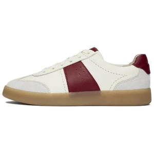 Clarks Нескользящие низкие кроссовки для скейтбординга женские, белые, красные