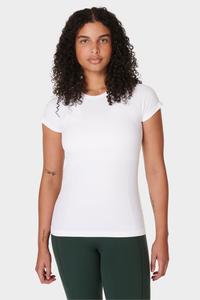 Спортивная бесшовная футболка для тренировок Sweaty Betty, белый