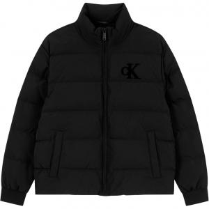 Calvin Klein Мужская пуховая куртка, черная, с воротником-стойкой, средней жесткости