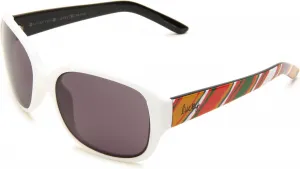 Женские прямоугольные солнцезащитные очки Lucky Brand Oceana, White Frame/Grey Lens