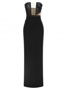 Платье макси с корсетом и драпировкой Nensi Dojaka, черный