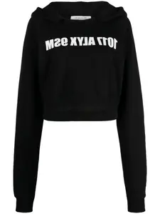 Укороченное худи с логотипом 1017 ALYX 9SM, черный