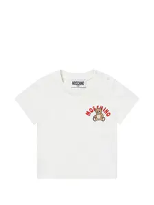 Футболка с принтом "Тедди" Moschino Kids, белый
