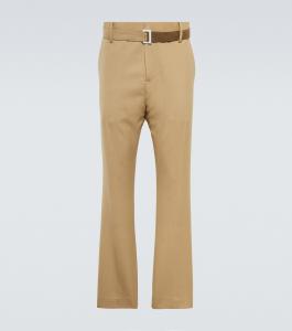 Прямые брюки Sacai, бежевый