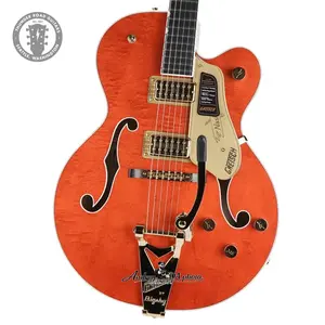 Гитара Gretsch Nashville Hollow Body 2024 с Bigsby и сквозным креплением струн, оранжевая морилка