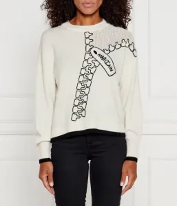 Шерстяной свитер loose fit Marc Cain, кремовый