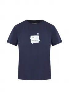 Футболка с принтом Emporio Armani, синий