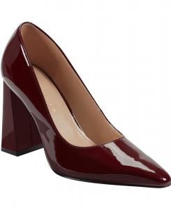 Женские туфли-лодочки Minny на зауженном блочном каблуке Marc Fisher LTD, Dark Red Patent Leather