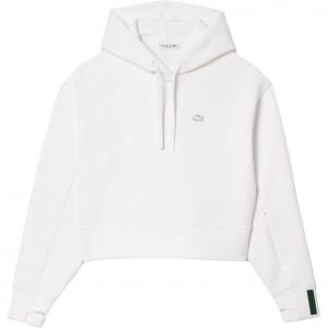 Худи с вышитым логотипом и шнурком LACOSTE, белый