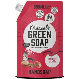 Мыло для рук Argan & Oudh в сменной упаковке Marcel's Green Soap, 500 ml