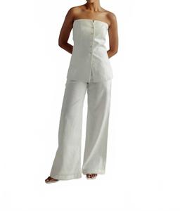 Брюки Costa с высокой посадкой в белом цвете Summer Away