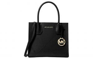 Сумка через плечо Mercer из полиуретана, средняя женская сумка черная MICHAEL KORS