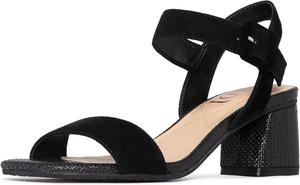 Женские замшевые ботильоны NYDJ Gaiana на массивном каблуке, черный