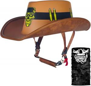 Полушлем GAJUAN с быстросъемной пряжкой, коричневый