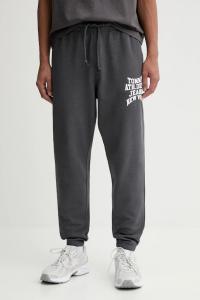 Хлопковые спортивные штаны Tommy Jeans, серый