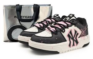 MLB Кроссовки Chunky Liner EIGHT No Sleep, износостойкие, низкие, для скейтбординга, унисекс, черные, розовые