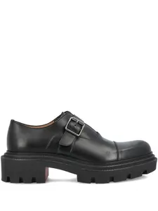 Кожаные туфли на застежке-пряжке Christian Louboutin, черный