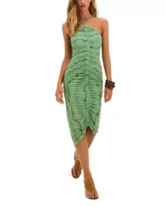 Платье-Миди с открытой спиной для дневного дня Vix Paula Hermanny, зеленый