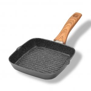 STONELINE Сковорода для гриля Back to Nature 16 x 16 см, с 2 носиками, подходит для индукционной плиты и духовки