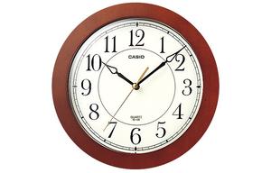 CASIO Часы Quartz Movement Resin, Wooden Wall Clock Unisex White, White Dial