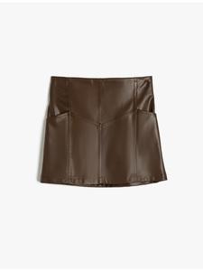 Юбка KOTON, коричневый