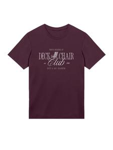 Футболка с изображением шезлонга клуба Кнута и Яна в бордовом цвете F4NT4STIC