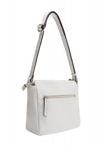 Женская сумка на плечо с эмблемой на молнии L.CREDI, белый