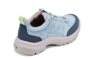 Ecco SS26 Trail Running Collection Кожаные повседневные кроссовки Women's Blue 822373