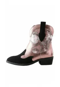 Классические ковбойские/байкерские ботильоны в западном стиле Next, Pink Snake Print