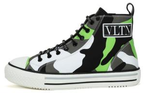 Стильные скейтерские кроссовки мужские неоново-зеленые Valentino