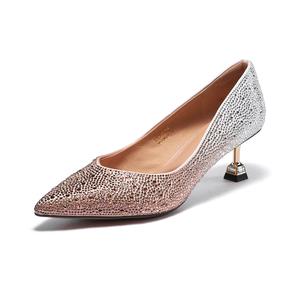 Туфли женские на высоком каблуке St&Sat, цвет Champagne Gold