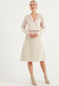 Бежевая юбка-миди в трапециевидную форму Herita, бежевый