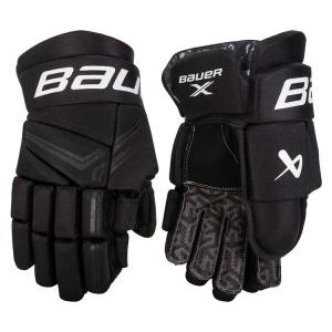 BAUER S24 New Model X перчатки для хоккея с шайбой, детские, юниорские, взрослые, защитная экипировка для хоккея, взрослые, черные, 36 см