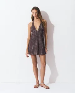 Короткое платье с топом на запах Brownie, коричневый