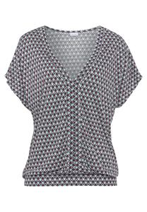 Футболка LASCANA KURZARM, Türkis Multi/Turquoise