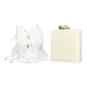DIOR Lilith Dream, Shimmery Cat Elegant Pure White, минималистичный стиль шелковая сумка-ведро 12*12*23см