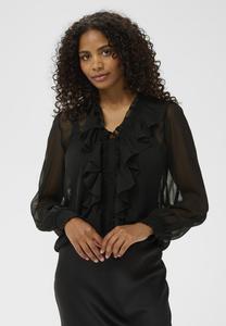 Блуза Kaffe Blouse, Black Deep/Mottled Black
