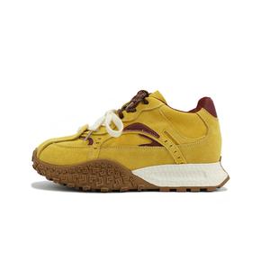 Скользоустойчивые, износостойкие, легкие низкие повседневные туфли Women's QING MISS, желтый