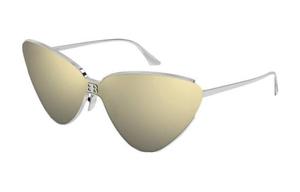 Ацетатные солнцезащитные очки неправильной формы мужские серебристые Balenciaga