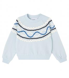 Хлопковая толстовка с вышивкой Мэрилин Molo, Blue Moon