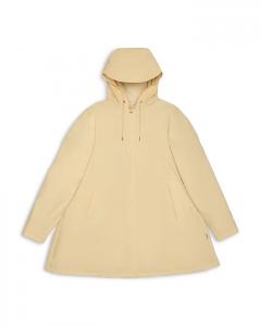 Капюшонное дождевик-пальто А-силуэта Rains, желтый