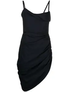 Платье мини La Robe Saudade с драпировкой JACQUEMUS, синий