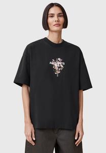 Футболка с принтом AllSaints, черный