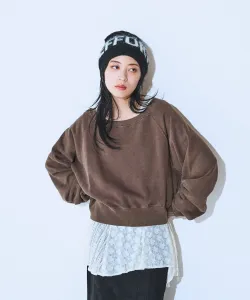 Винтажный пуловер Urake с коротким вырезом-лодочкой Jeanasis, цвет Brown (58)