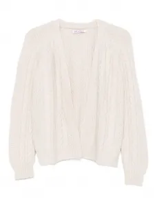 Кардиган фактурной вязки Liska, белый