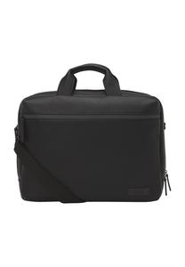 Деловая сумка, эмблема, отделение для ноутбука, однотонная JOST, черный