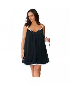 Платье Babydoll больших размеров с рюшами Amoureuse, черный