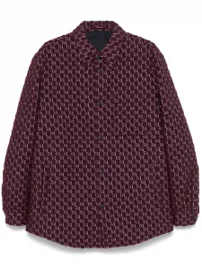 Куртка-рубашка с узором GG Supreme Gucci, красный